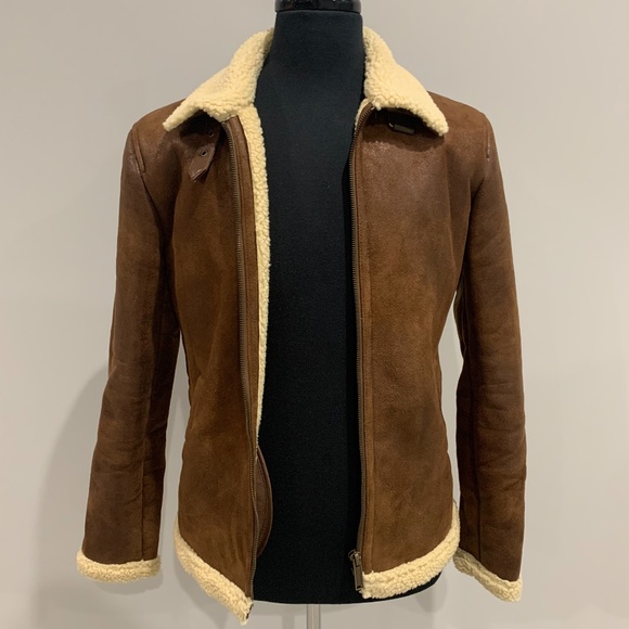 zara man shearling jacket